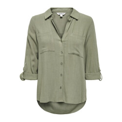 Only Asmin-siesta ls linen bl shirt army