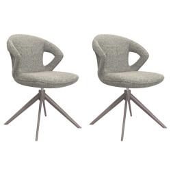 Label51 Eetkamerstoel zurich truffel boucle set van 2