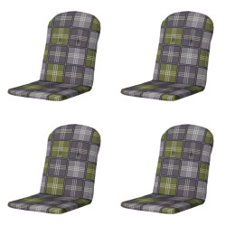 Madison kuipstoelkussen hoge rug patchy olive ca. 96x45 cm set van 4