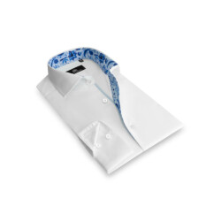 Circle of Gentlemen Miquel effen overhemd met contrast details 100% co