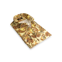 Circle of Gentlemen Michi linnenhemd print multicolor /bruin