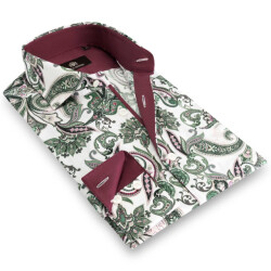 Circle of Gentlemen Madison allover print overhemd in stretch kwaliteit