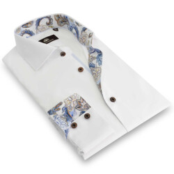 Circle of Gentlemen Mels effen overhemd met contrast details 100% co