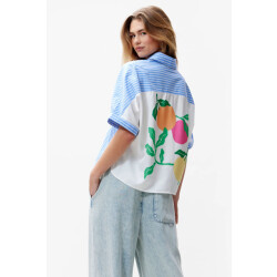 Catwalk Junkie 2502021603 short sleeve blouse with graphic