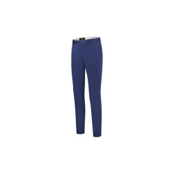 Circle of Gentlemen Napels flat front comfortable chinos met stretch donker blauw