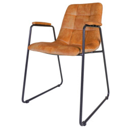 Home67 Eetkamerstoel maxime velvet goud