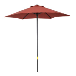 4goodz Outsunny parasol Ø196 cm voor strand balkon tuin wijn