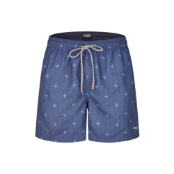 Happy Shorts Heren zwemshort palmbomen donker print