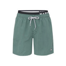 Happy Shorts Heren zwemshort dubbele waistband effen kaki