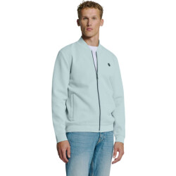 No Excess Sweater full zipper pique bomber ice
