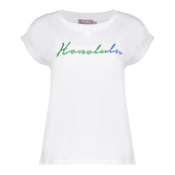 Geisha 52397-41 010 t-shirt honolulu off-white/green