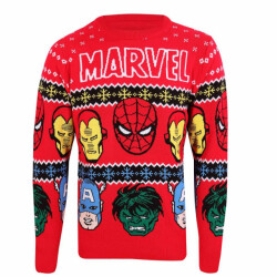Marvel Gebreid uniseks adult gezichten sweatshirt