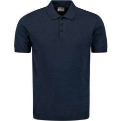 No Excess Pullover short sleeve polo button s deep blue