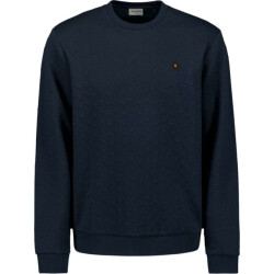 No Excess Sweater crewneck jacquard deep blue