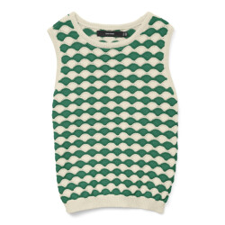 Vero Moda Vmcarry sl o-neck top ga ecru dessin