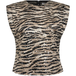 Co'Couture Tigercc sequin top bone