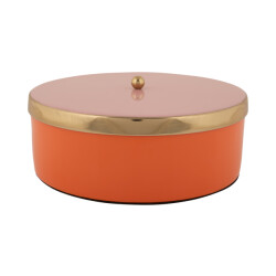 Present Time opbergbox double funky large bright orange & soft pink