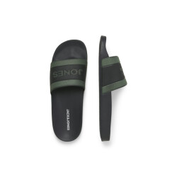 Jack & Jones Heren badslippers jfwjarred antraciet/donkergroen