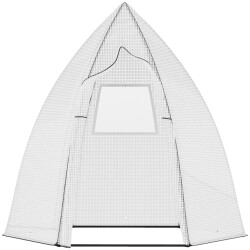 4goodz Outsunny broeikas overwintertent met roldeur 138x160x180cm -