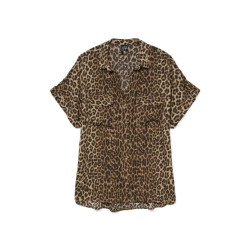 Vero Moda vmbumpy ss shirt aop wvn ga noos 10331923 silver mink