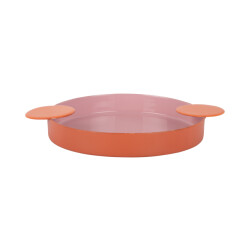 Present Time dienblad double funky large soft pink & bright orange