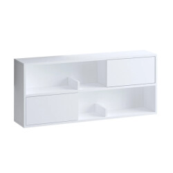 CaliCosy Hangende console wit met 2 vakken en 2 deuren l120 cm forkis