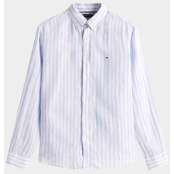 Tommy Hilfiger Casual hemd lange mouw linen essential stripe rf shir mw0mw38581/0a4