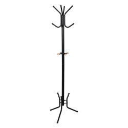 CaliCosy Zwarte staande kapstok met 12 haken h178 cm