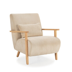 CaliCosy Fauteuil in stof met houten poten l70 cm bonnie