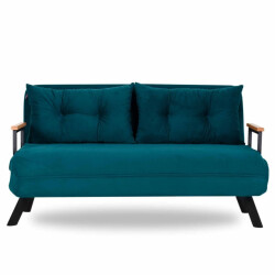 CaliCosy Slaapbank voor 2 personen in stof met metalen poten l133 cm sando