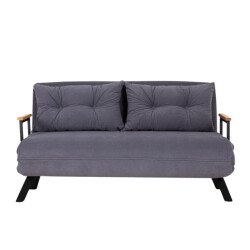 CaliCosy Slaapbank voor 2 personen in stof met metalen poten l133 cm sando