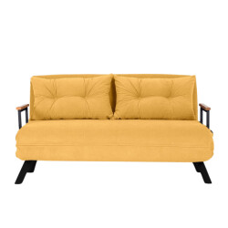 CaliCosy Slaapbank voor 2 personen in stof met metalen poten l133 cm sando