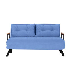 CaliCosy Slaapbank voor 2 personen in stof met metalen poten l133 cm sando