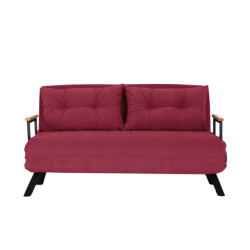 CaliCosy Slaapbank voor 2 personen in stof met metalen poten l133 cm sando