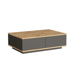 CaliCosy Salontafel met 2 klepdeuren in dennen- en antracietdecor l90 cm