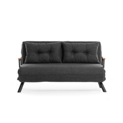 CaliCosy Slaapbank voor 2 personen in stof met metalen poten l133 cm sando