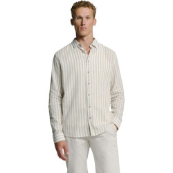 No Excess Shirt verical big stripes with line light desert