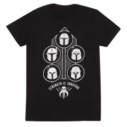 Li-cense Star wars: the mandalorian unisex adult kracht is overleven t-shirt