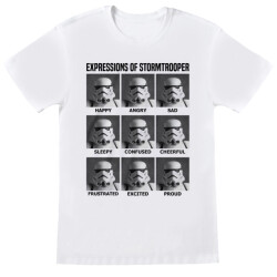 Li-cense Star wars unisex volwassen uitdrukkingen van stormtrooper t-shirt