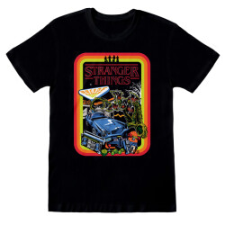 Li-cense Stranger things unisex retro poster t-shirt voor volwassenen
