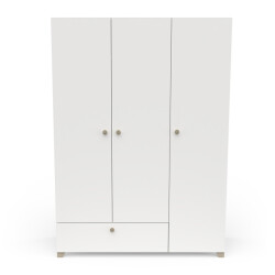 CaliCosy Kledingkast met 3 deuren en 1 lade met kledingroede en legplank, eiken kronberg