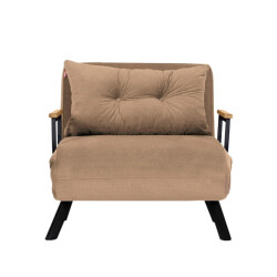 CaliCosy Slaapfauteuil in stof met metalen poten l67 cm sando