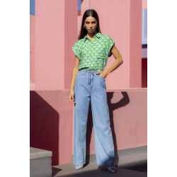 Geisha 51329-10 830 jeans wide bleached denim