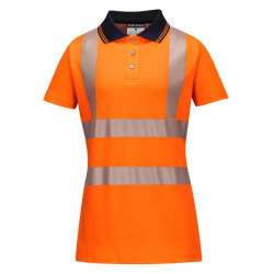Portwest Dames hi-vis katoenen veiligheidspoloshirt