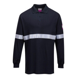 Portwest Heren reflecterende band vlamwerend poloshirt