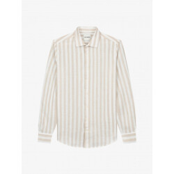 Van Harper Linnen shirt sh109 sand stripe heren overhemd lange mouw -