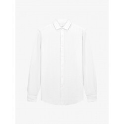 Van Harper Linnen shirt sh105 -  white heren overhemd lange mouw