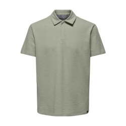 Only & Sons Onskian reg seersucker ss polo olijf