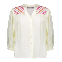 Geisha Blouse embroidery at yoke 34 sl ecru dessin