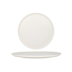 Bonna Pizzabord pure dot porselein 32 cm set van 6
